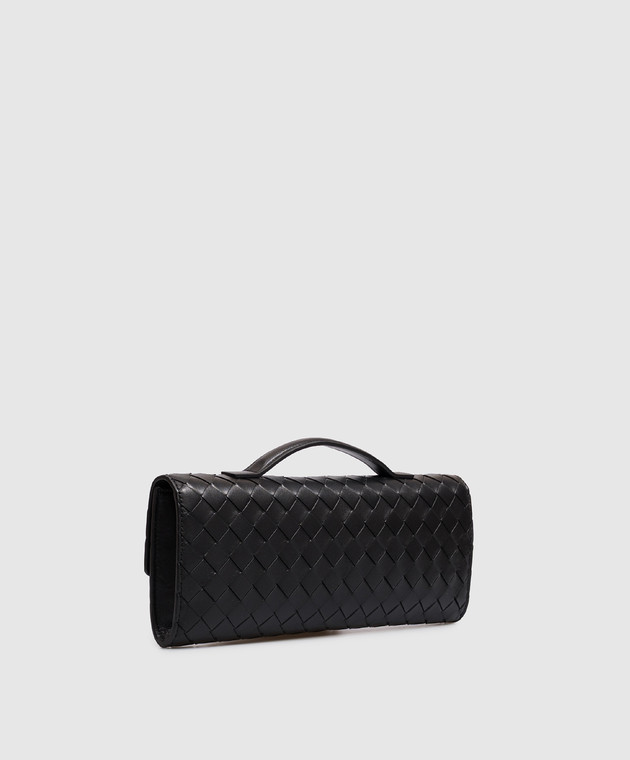 Bottega Veneta Черный кожаный клатч Andiamo 741511VCPP3 изображение 3