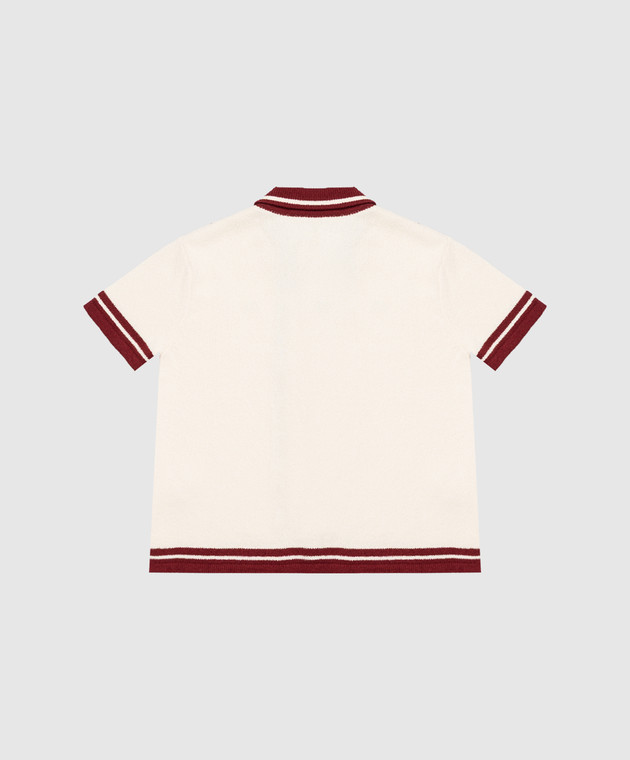 Dolce&Gabbana Дитяча сорочка кольору айворі з вишивкою монограми L4KWG9JGMIX814 зображення 2