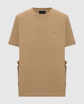 Moncler Коричневая футболка с нашивкой логотипа L20938C0000889B8Q