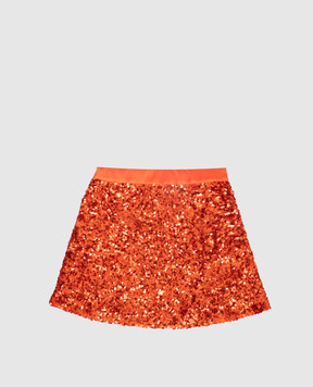 Dolce&Gabbana Дитяча помаранчева спідниця в паєтки L56I03FLSNB812