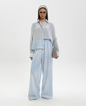 Ermanno Scervino Блакитні штани в клітинку D482P355QYG