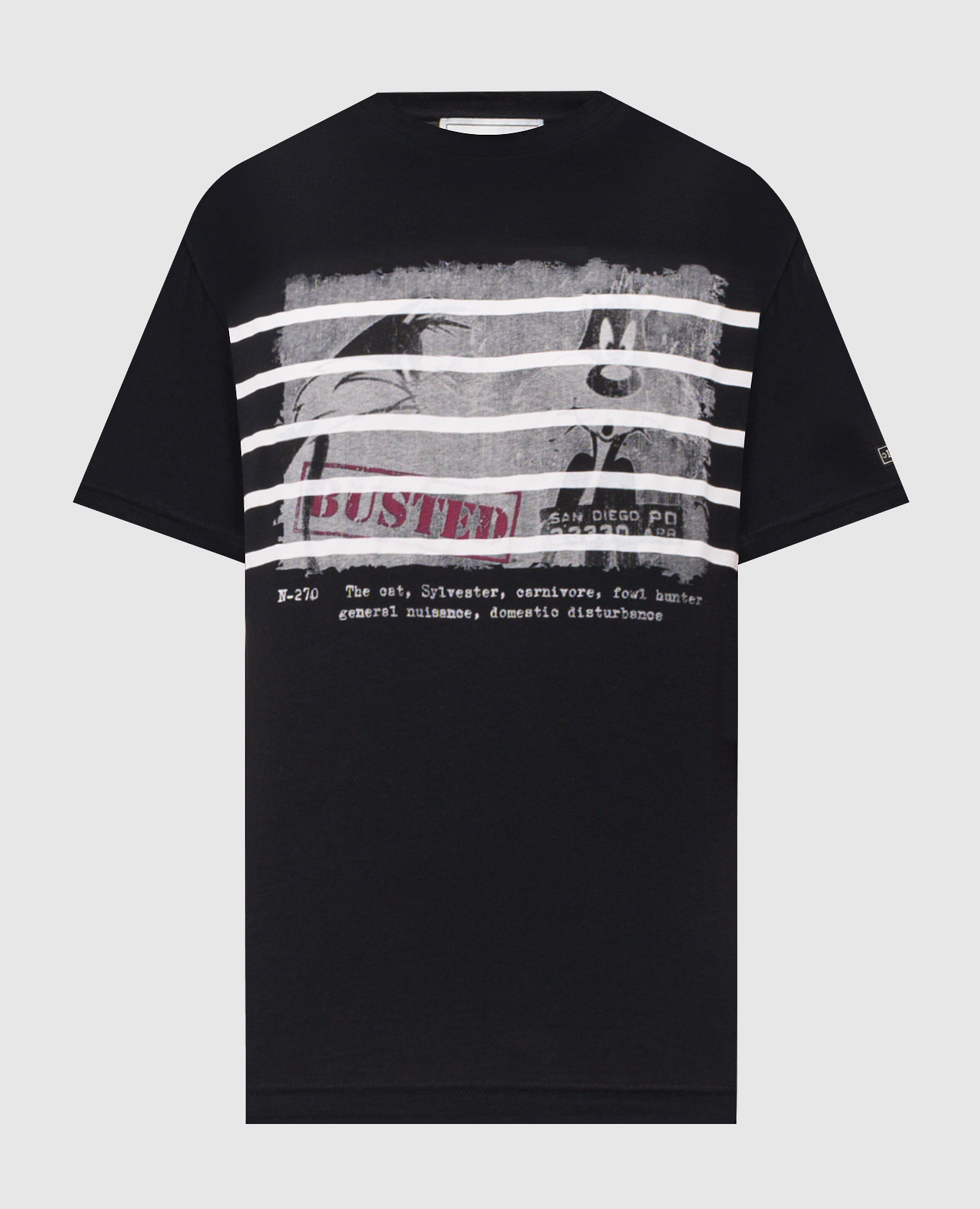 Черная футболка с принтом Looney Tunes