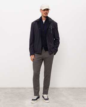 Canali Кардиган синього кольору MK02054C1159