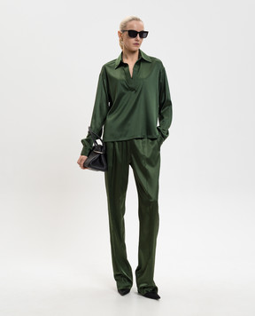 Tom Ford Зелені штани із шовку PAW683FAX881