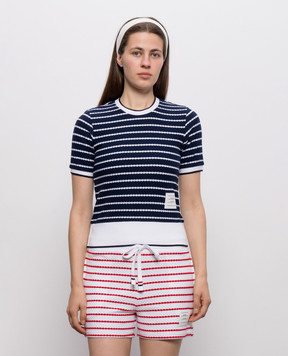 Thom Browne Синий топ в полоску FJS228AJ0268