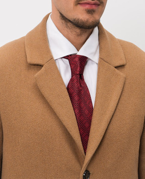 Stefano Ricci Червона краватка із шовку у візерунок Luxury CX57021