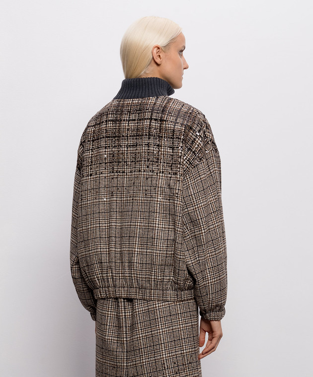 Brunello Cucinelli Куртка в клетку с пайетками MG5577625P изображение 4