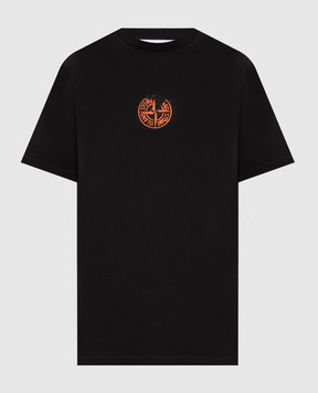 Stone Island Чорна футболка з принтом емблеми логотипа L2S152100001S0533