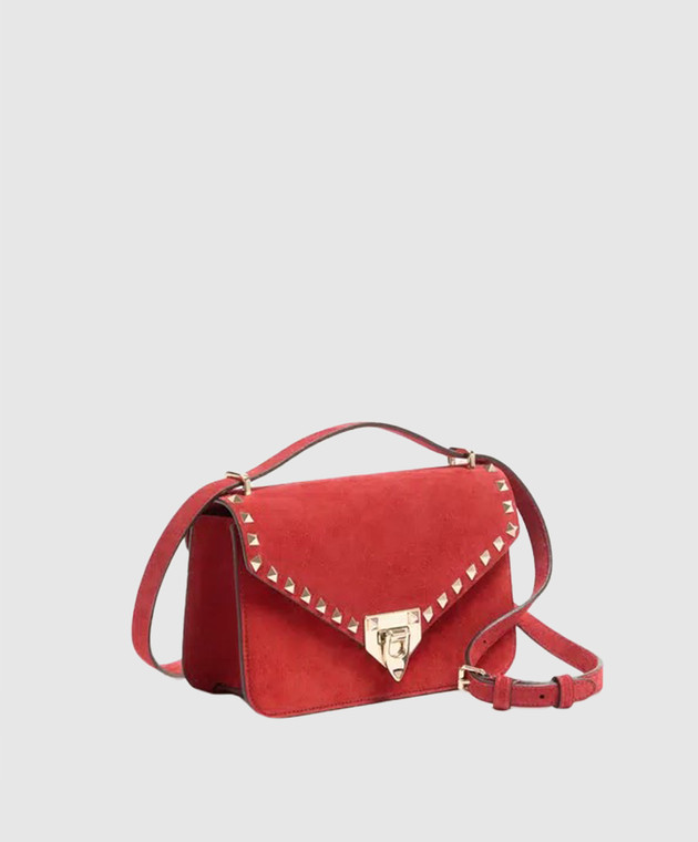 Valentino Червона замшева сумка Rockstud 9W2B0T76KQQ зображення 5
