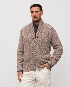 Brunello Cucinelli Кардиган из кашемира с фактурным узором MA2301006