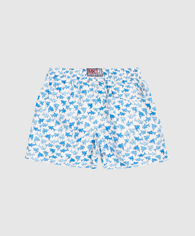 MC2 SAINT BARTH Дитячі білі шорти для плавання Jean Lighting з принтом JEA000402228L зображення 2