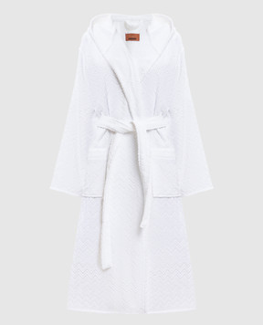 Missoni Home Білий махровий халат Chalk в брендовий візерунок 1D3AC99718