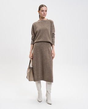 Max Mara Weekend Коричневий светр SIBARI з вовни SIBARI