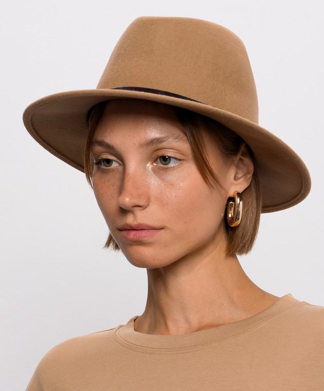 Twinset Коричневий капелюх з вовни 262TO5230 зображення 2