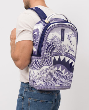 Sprayground Детский глянцевый рюкзак PORCELAIN WAVE 910B8785NSZ