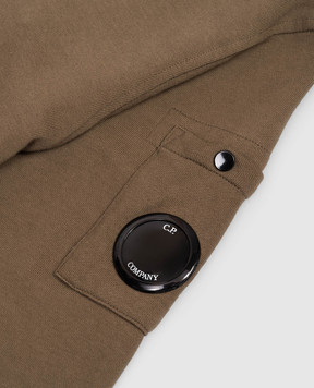 C.P. Company Дитячий світшот кольору хакі з патчем логотипа CNF00XLCA691014