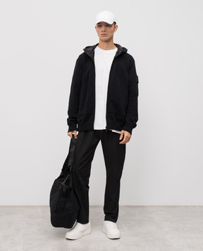 C.P. Company Metropolis Чорна спортивна куртка з вовною з капюшоном LKN034A110427M
