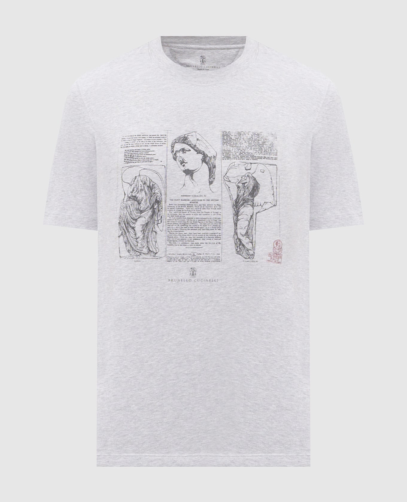 Серая меланжевая футболка