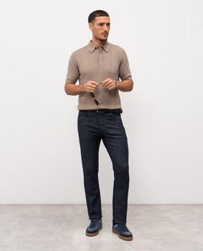 Canali Синие джинсы с логотип патч PD0040091719