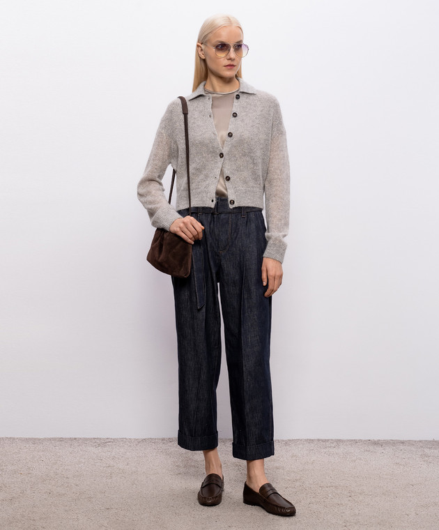 Brunello Cucinelli Бежевая блуза из шелка M0C59DE310 изображение 2