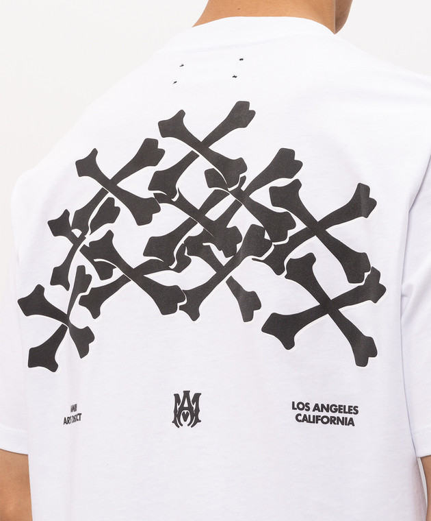 AMIRI Біла футболка Bones Stacked AMJYTE1075 зображення 5
