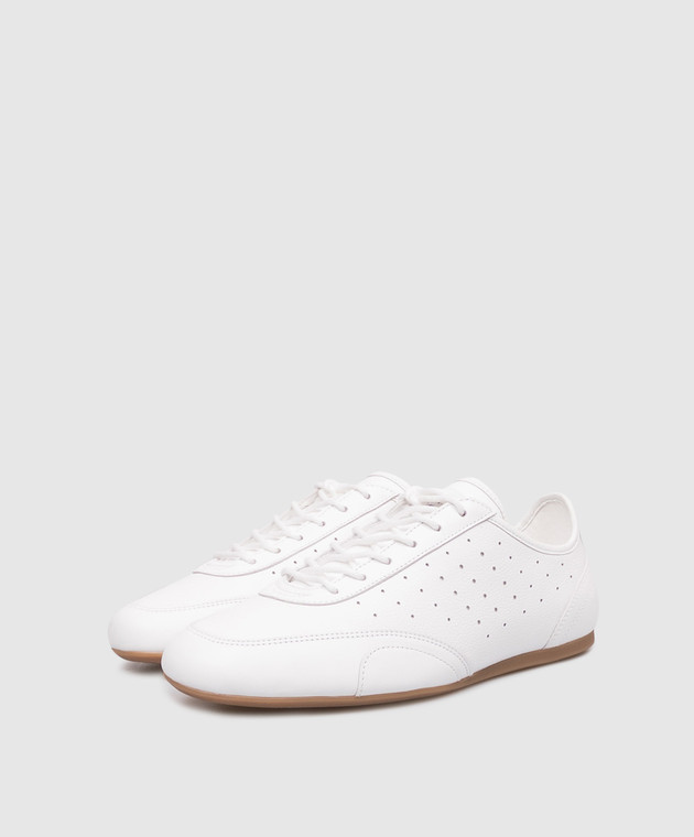 Jimmy Choo Білі шкіряні кросівки Sunny F SUNNYFQEI зображення 2