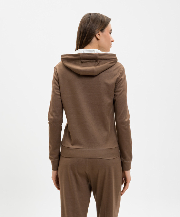 Marco Pescarolo Коричневая спортивная куртка Miked с шелком MIKEDD53Y08 изображение 4