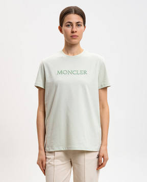 Moncler Зелена футболка з логотипом L10938C0002189AUO