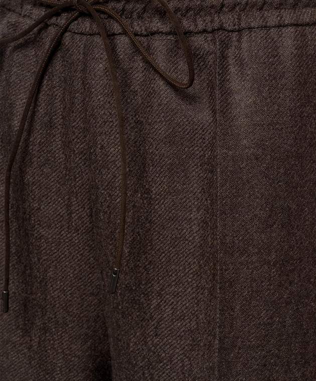 Max Mara Коричневые брюки PANTONE из шерсти MXSPANTONE изображение 5