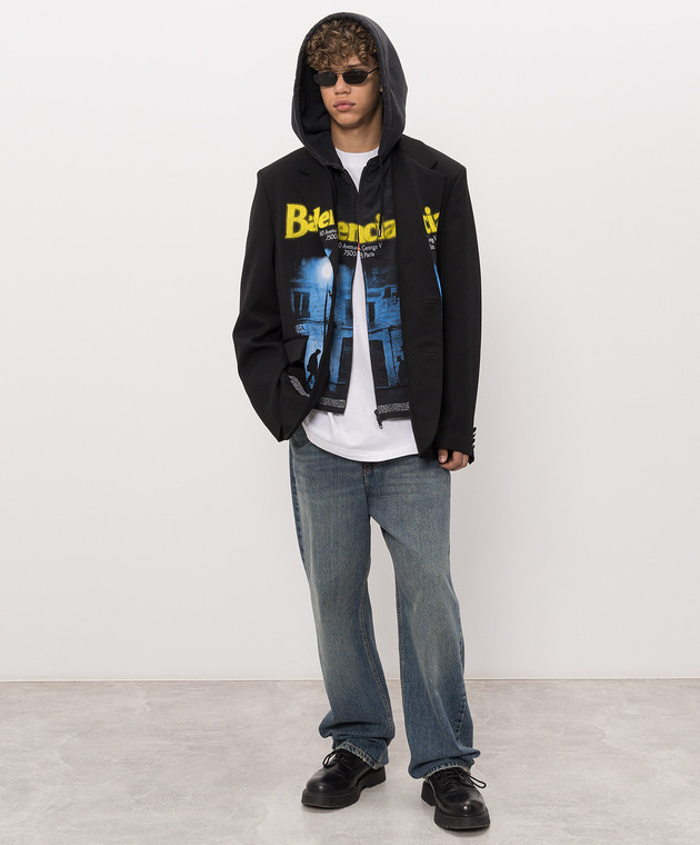 Balenciaga Футболка цвета айвори с принтом 764235TUVS3 изображение 2