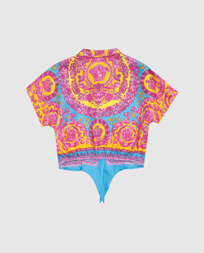 Versace Дитяча блуза із шовку в принт Electric Barocco 10199581A16902