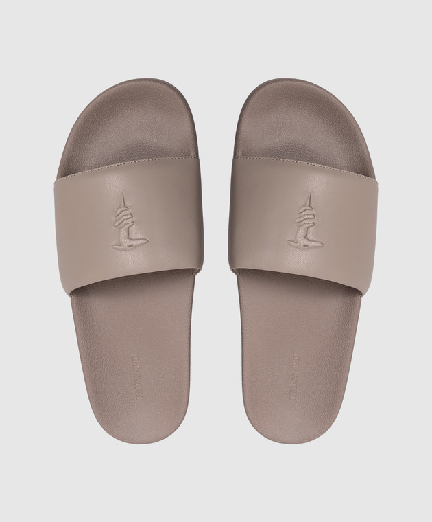 Trussardi Бежеві шльопанці Levriero N071S001011NMNS11L80 зображення 4