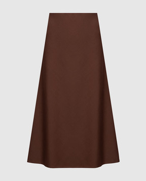 Brunello Cucinelli Коричнева спідниця з вовною MB143G3634