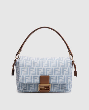 Fendi Голубая сумка-мессенджер Mamma с эффектом денима 8BR833AY6Q