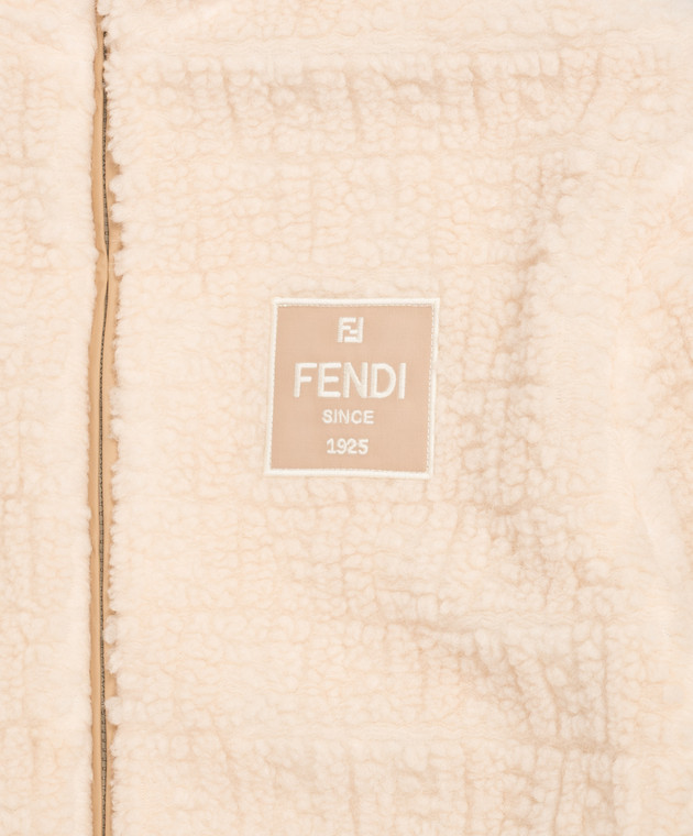 Fendi Дитяча бежева куртка з вовною JUA284AY8J812+ зображення 3