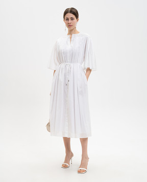 Peserico Белое платье-рубашка миди S02399L10A00481