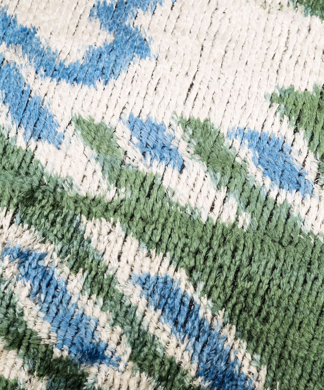 Les Ottomans Зелена декоративна подушка із шовку в принт V43140X50D зображення 3