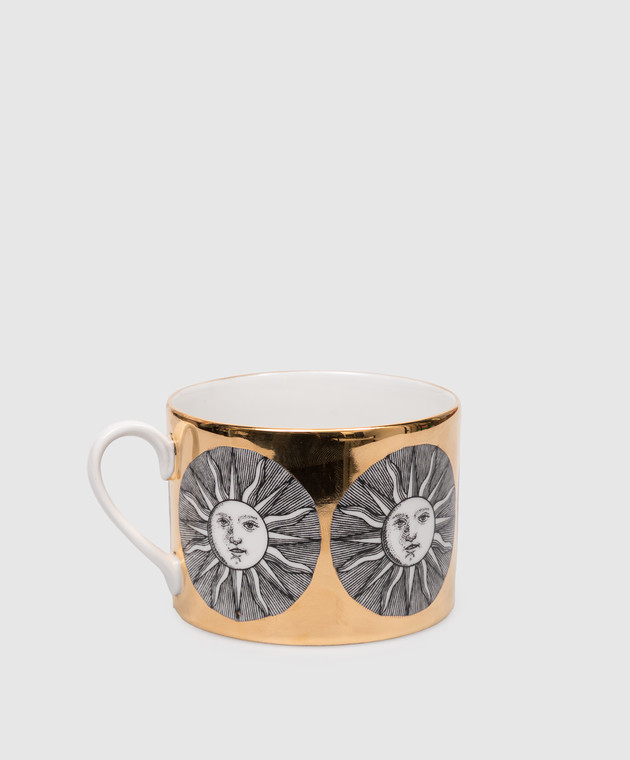 Fornasetti Фарфоровая чашка для чая с блюдцем Sole P14Z288 изображение 3