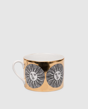 Fornasetti Порцелянова чашка для чаю з блюдцем Sole P14Z288