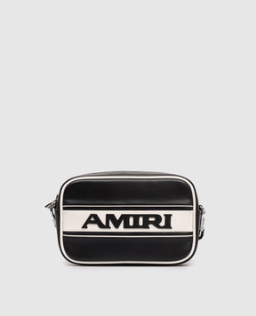 AMIRI Чорна шкіряна сумка Sport з логотипом AMHABA1016