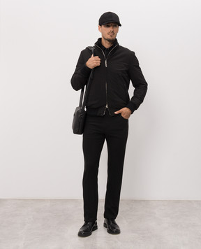 Stefano Ricci Чорні штани з нашивкою логотипа MFT63B0091TR172P