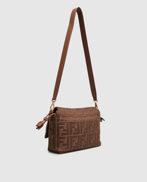 Fendi Коричневая сумка-мессенджер Mamma 8BR833AY6G