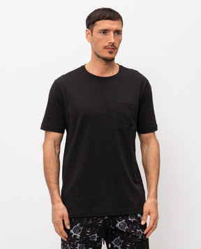 Vilebrequin Черная футболка Titan с вышивкой эмблемы TTNU0P00