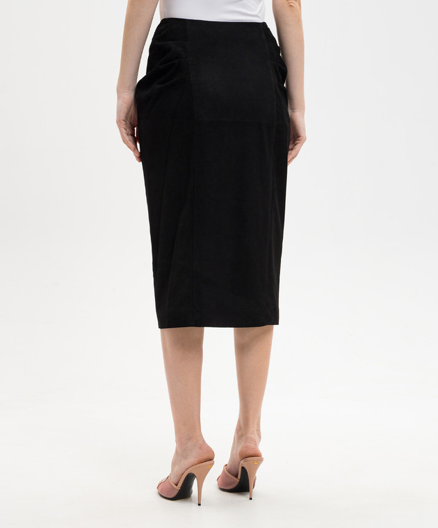 Valentino Чорна замшева спідниця-олівець 8B0NI08AA6Q зображення 4