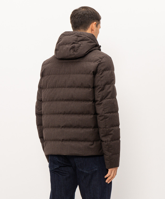 Herno Коричневая пуховая куртка с шерстью PI001401U33529 изображение 4