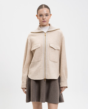 Moncler Бежева куртка з вовною K20932F00022597TE