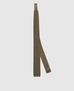 Brunello Cucinelli Зеленый галстук из шелка MM8880018