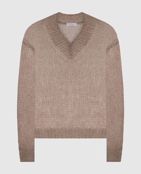 Brunello Cucinelli Бежевий пуловер з вовною MLC349302P