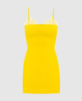 David Koma Жовта сукня міні з мереживом RE26DK85D