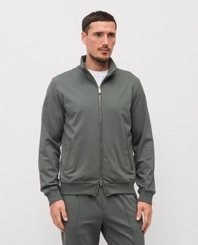 MooRER Зеленая спортивная куртка CRISPIN FELPA CRISPINFELPAJ